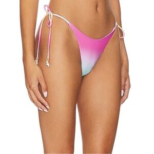 L*Space Hanna Montazami Devon Ombre String Bikini Bottom XL NWT